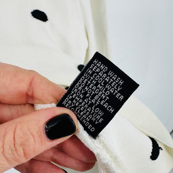 Vintage Venini Nights Embellished Polka Dot Lightweight Sweater XL Retro Look - Picture 5 of 6